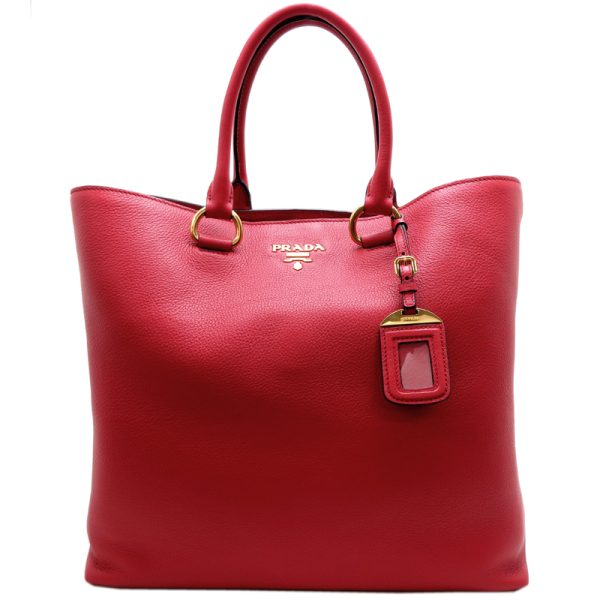 fdh82349 1 Prada 2Way Calf Tote Bag Red