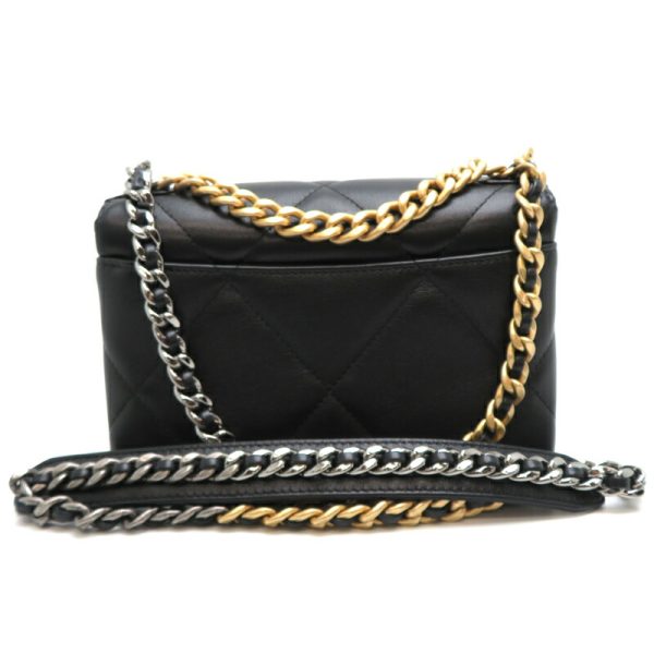 fdh82413 2 Chanel Chanel 19 Chain Lambskin Shoulder Bag Black