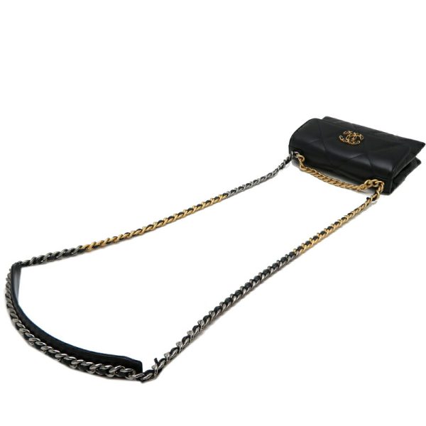 fdh82413 4 Chanel Chanel 19 Chain Lambskin Shoulder Bag Black