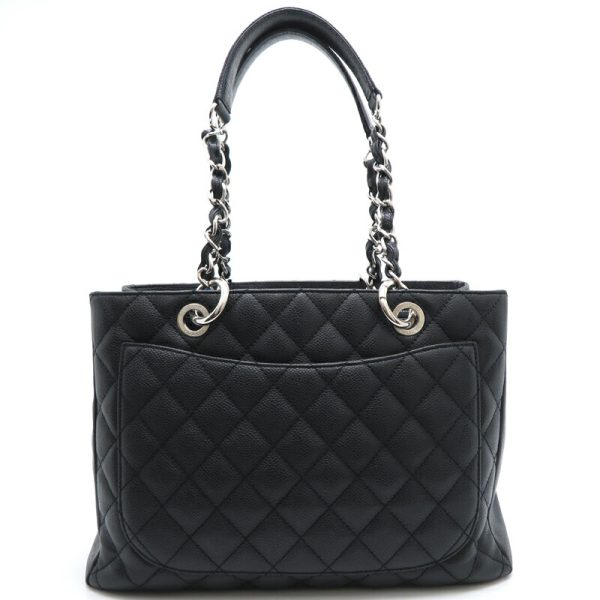 fdh82416 2 Chanel Chain Caviar Skin Tote Bag Black