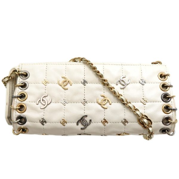 fdh82474 2 Chanel Chain Pouch Ivory