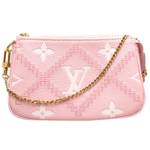 fdh82489 1 Louis Vuitton Mini Pochette Accessoire Empreinte Pouch Rose