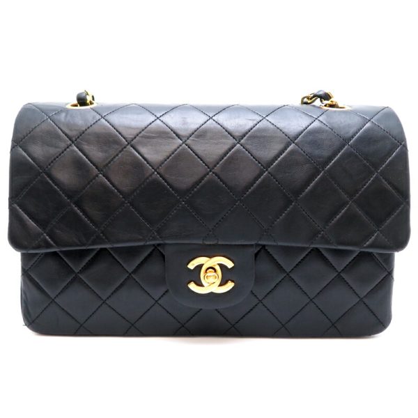 fdh82648 1 Chanel Matelasse Chain Lambskin Shoulder Bag Black