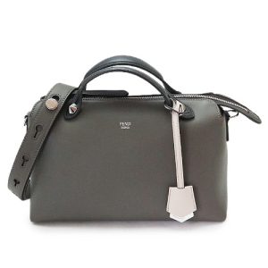 fe8bl1465qj Fendi Zucca Pattern Mamba Bucket Bag Brown