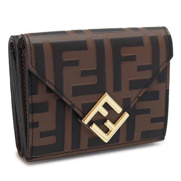 feffdiamondwallet Fendi FF Wallet Leather