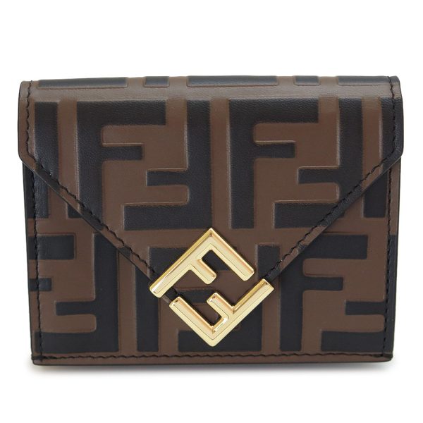 feffdiamondwallet 1 Fendi FF Wallet Leather