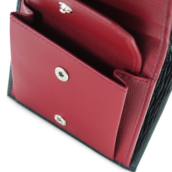 ferragamowallet 4 Ferragamo Double Gancini Wallet Black Red