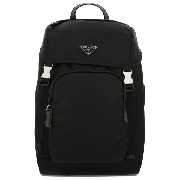 ff609b19a532930 vi 1 Prada Re Nylon Saffiano Backpack Black