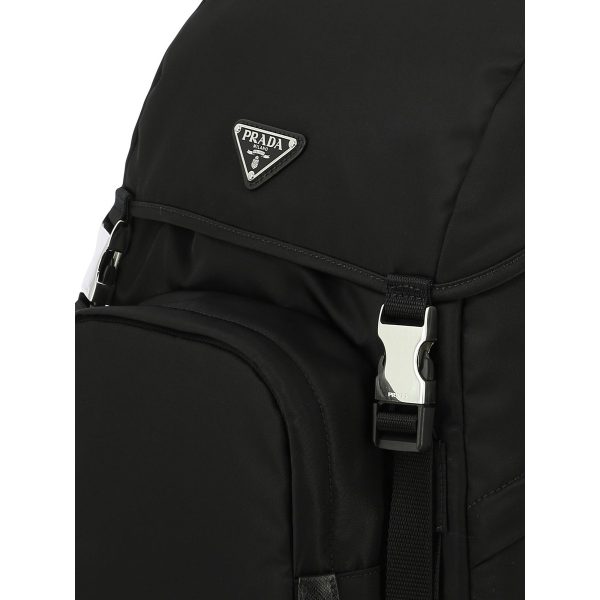 ff609b19a532930 vi 4 Prada Re Nylon Saffiano Backpack Black