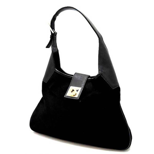 fs170423hc02 1 Ferragamo One Shoulder Bag Gancini Black