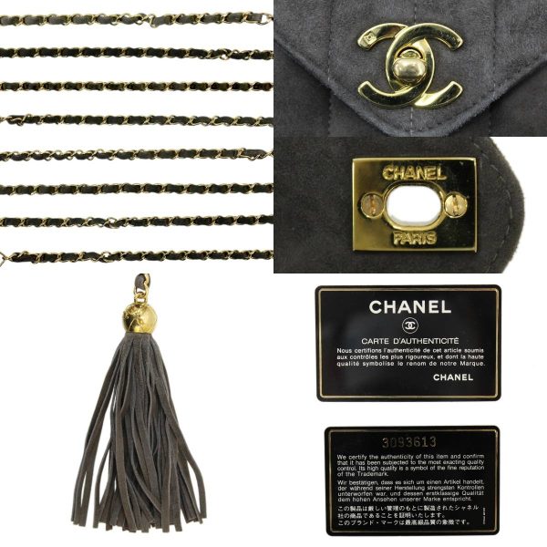 fs230129ed01 9 Chanel Chain Shoulder Bag Suede Black