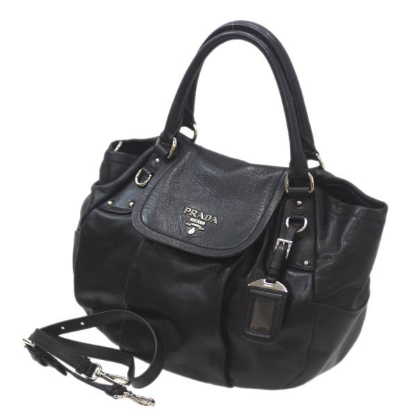 fs240715hvc01 Prada 2Way Handbag Shoulder Bag Black