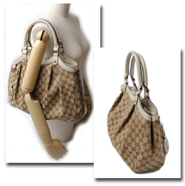 g 0086 15 5 Gucci Shoulder Bag Sukey GG Beige