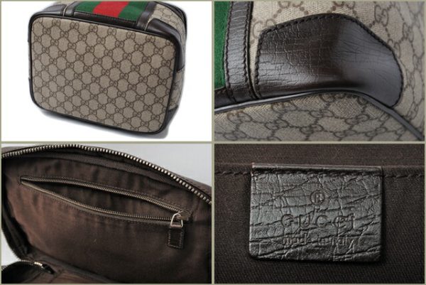 g 0097 15 3 Gucci Vanity Bag GG Beige Green Red