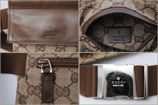 g 0102 15 2 Gucci Waist Pouch GG Brown Beige