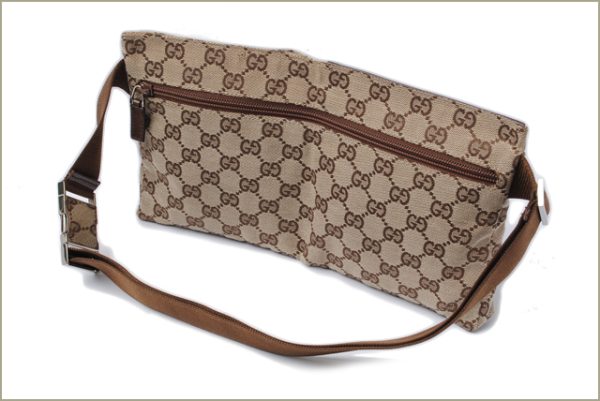 g 0102 15 4 Gucci Waist Pouch GG Brown Beige