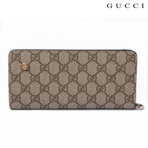 g 100 1 Gucci Webbing Line Bi fold Wallet GG Canvas Leather Black