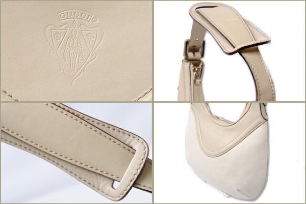 g 1063 2 Gucci Shoulder Bag Calf Beige Natural