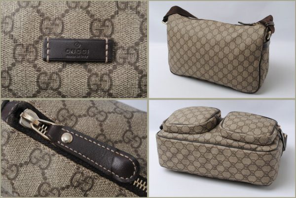 g 16 002 2 Gucci Shoulder Bag GG Plus Brown Beige