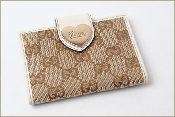 g 16 016 3 Gucci Card Case GG Brown Beige