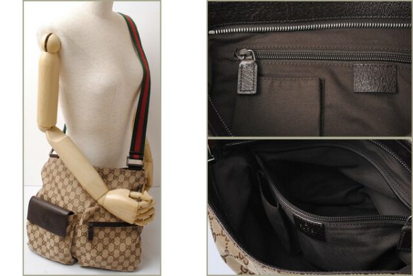 g 16 040 4 Gucci Shoulder Bag Body Bag GG Brown Beige