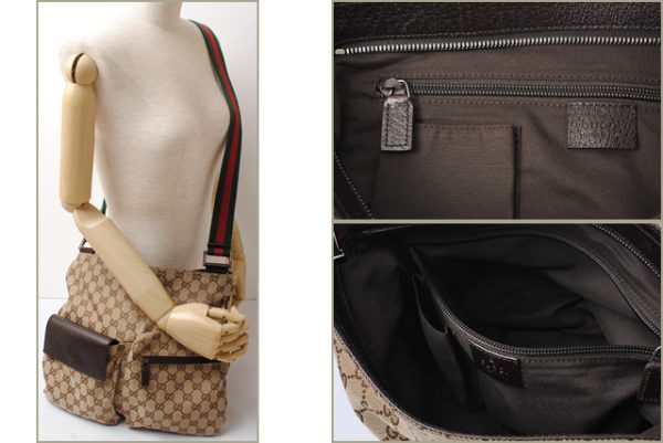 g 16 040 4 Gucci Shoulder Bag GG Brown Beige