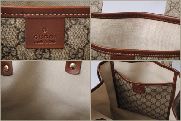 g 16 057 3 Gucci Tote Bag GG Plus Beige Brown