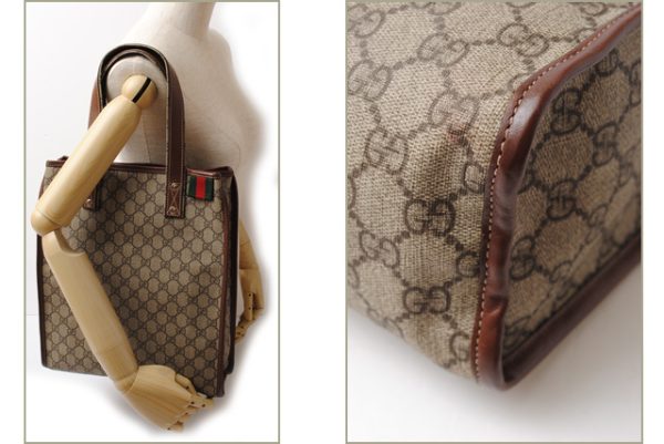 g 16 057 5 Gucci Tote Bag GG Plus Beige Brown