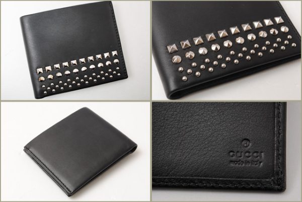 g 16 072 5 Gucci Wallet Studs Black