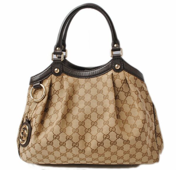 g 17 007 1 Gucci Tote Bag Sukey GG Brown Beige