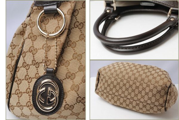 g 17 007 3 Gucci Tote Bag Sukey GG Brown Beige