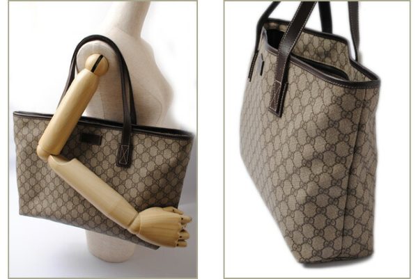 g 17 009 2 Gucci Tote Bag GG Plus Brown Beige