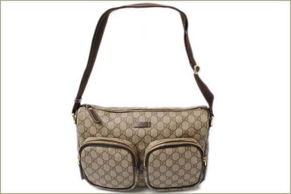 g 17 012 3 Gucci Shoulder Bag GG Plus Brown Beige