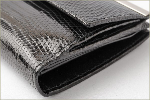 g 17 023 6 Gucci Wallet Double Hook Python Black