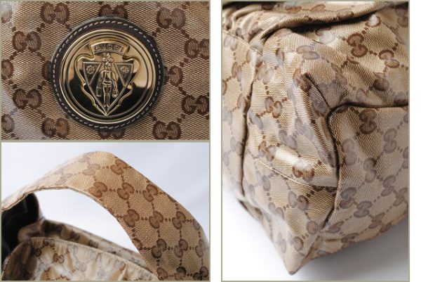 g 17 031 3 Gucci Shoulder Bag Hysteria GG Crystal Brown Beige