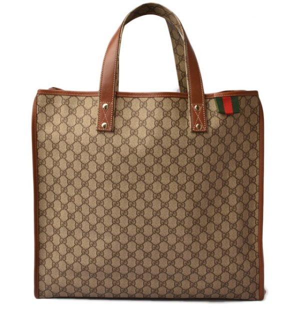 g 17 036 1 Gucci Tote Bag GG Plus Brown