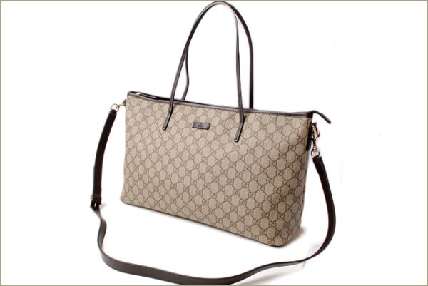 g 18 005 3 Gucci Tote Bag GG Supreme Brown