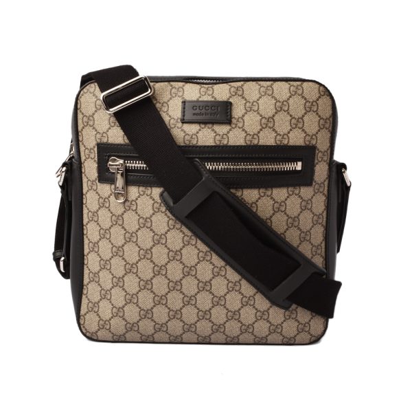 g 18 018 1 Gucci Shoulder Bag GG Supreme Brown Beige