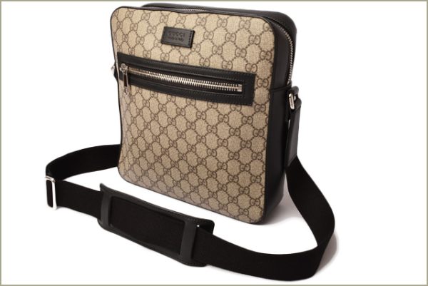 g 18 018 3 Gucci Shoulder Bag GG Supreme Brown Beige