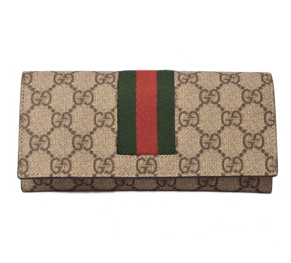 g 18 019 1 Gucci Wallet GG Supreme Beige