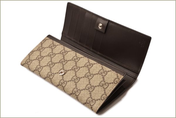 g 18 019 3 Gucci Wallet GG Supreme Beige