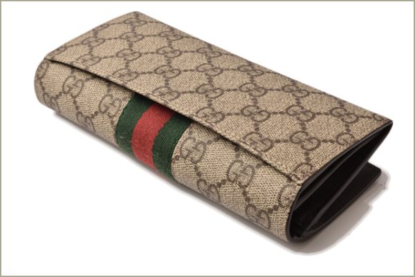 g 18 019 4 Gucci Wallet GG Supreme Beige