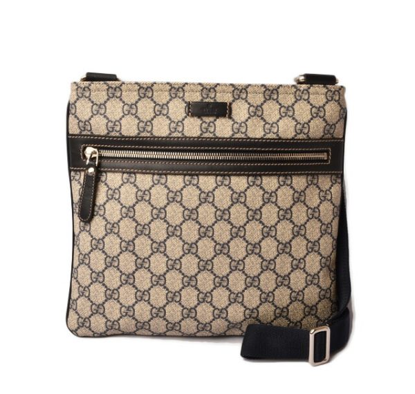 g 18 022 1 Gucci Messenger Bag GG Plus Blue Ivory