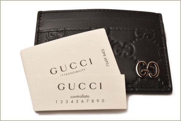 g 18 025 6 Gucci Card Case Guccisima Black