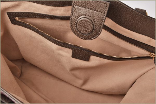 g 18 030 8 Gucci Tote Bag Bengal GG Pattern Brown Beige