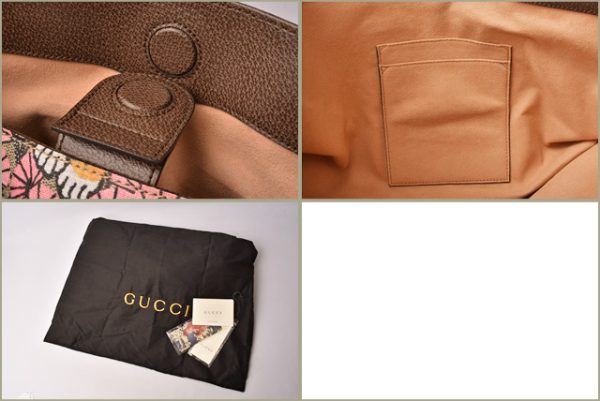 g 18 030 9 Gucci Tote Bag Bengal GG Pattern Brown Beige