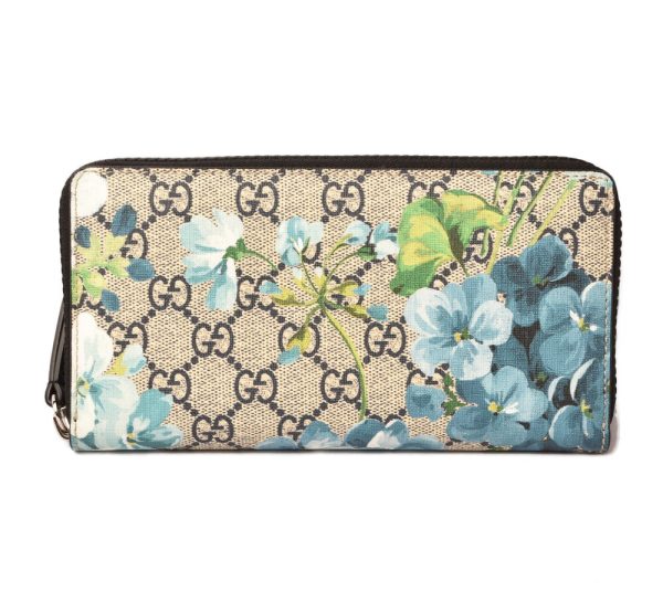 g 18 034 1 Gucci Wallet GG Blooms Blue Beige