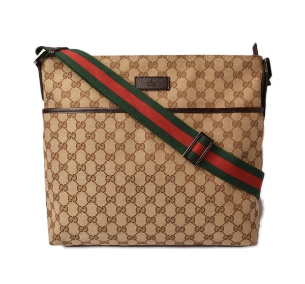 g 18 036 1 Gucci Messenger Bag GG Brown Green