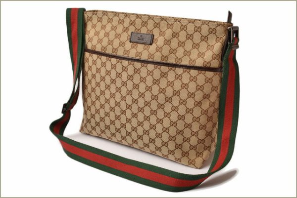 g 18 036 2 Gucci Messenger Bag GG Brown Beige