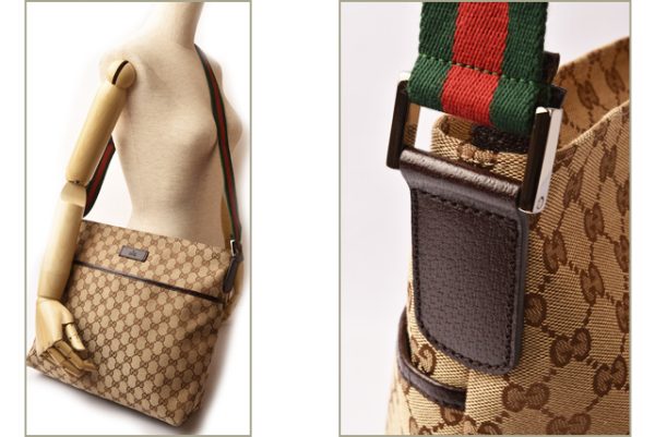 g 18 036 3 Gucci Messenger Bag GG Brown Green